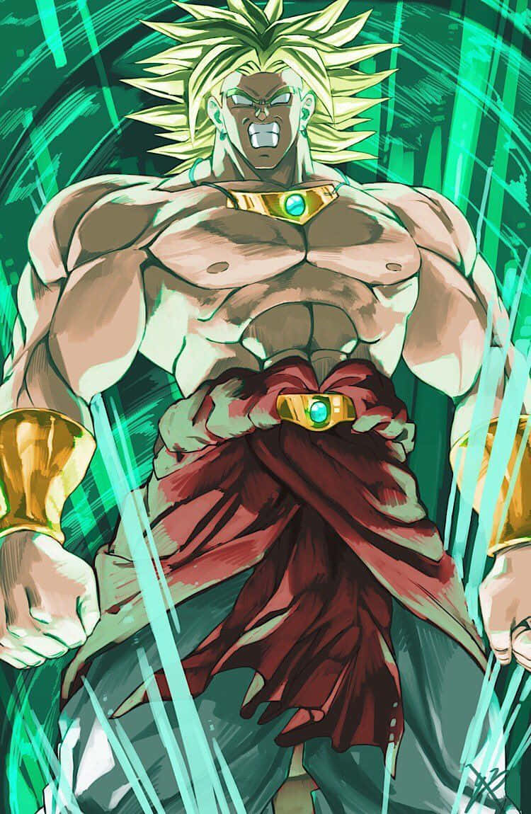 “Experience the unstoppable warrior, Broly, in Dragon Ball Z!” Wallpaper