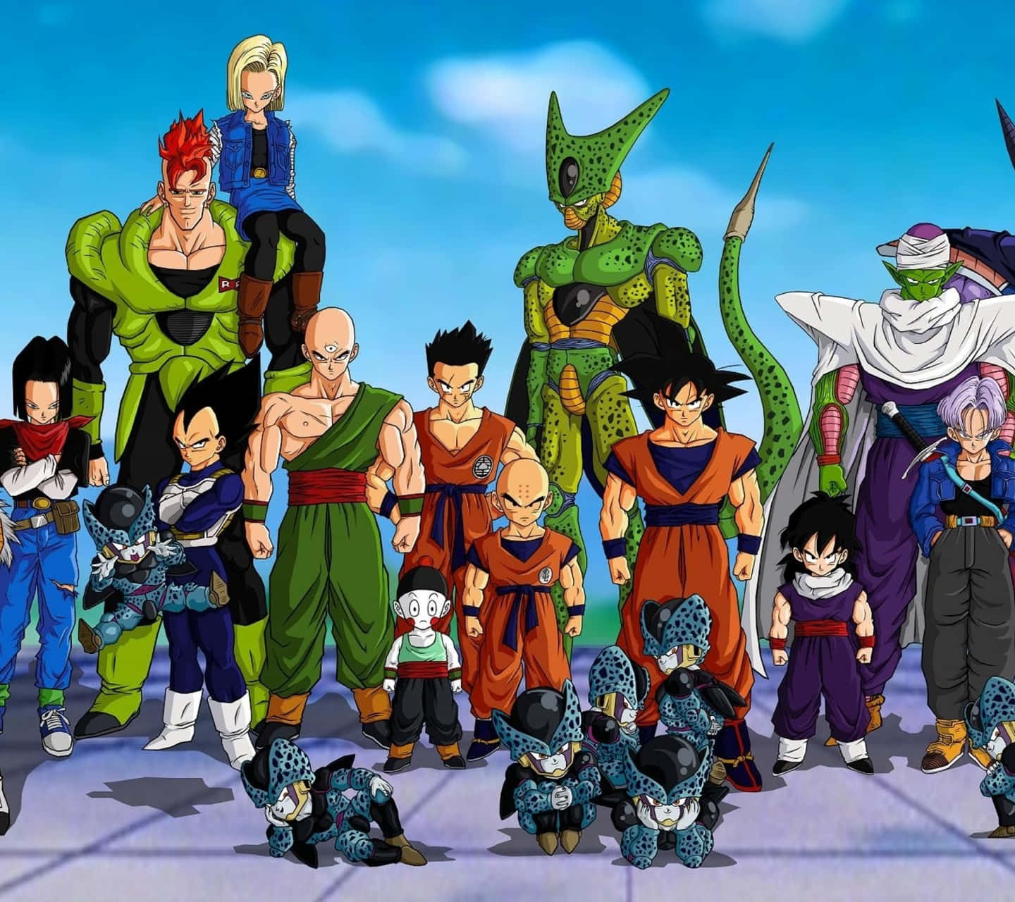 Exciting Dragon Ball Z Characters Lineup Wallpaper