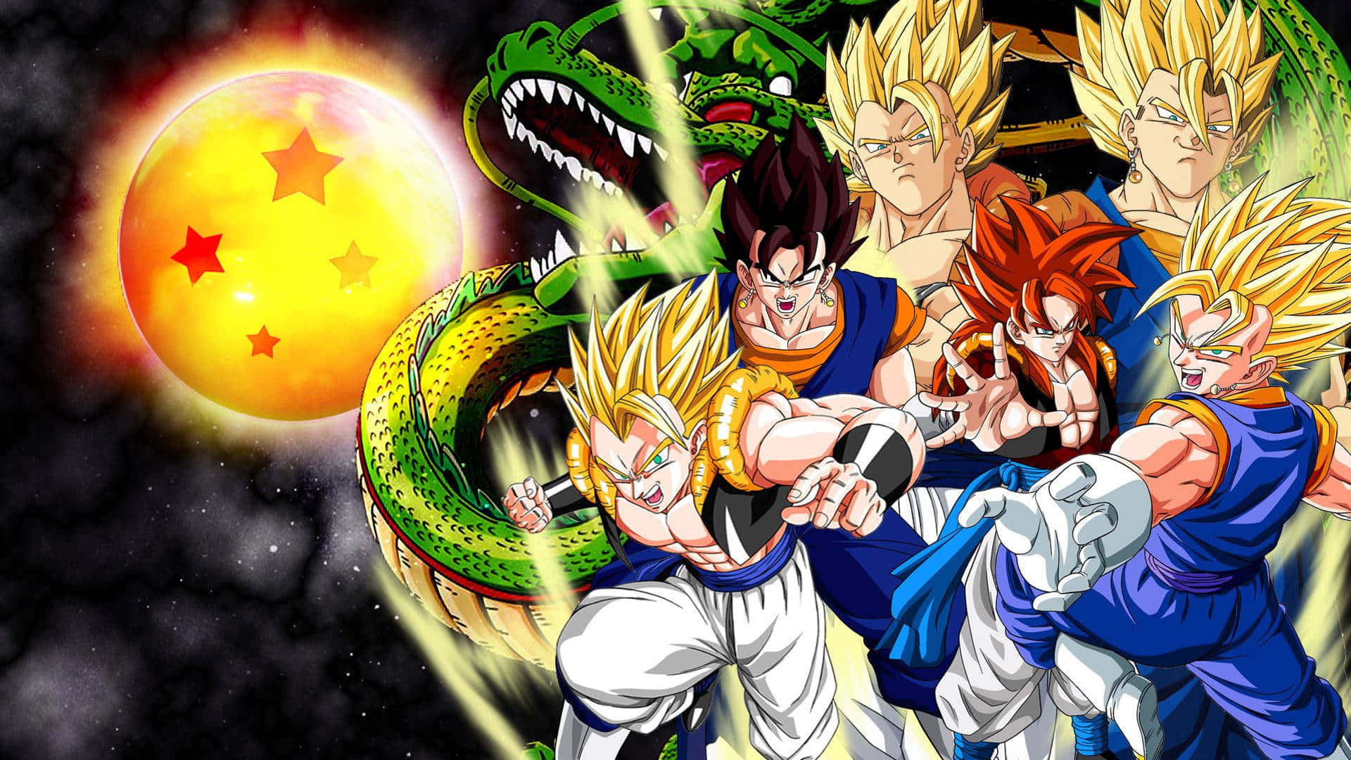 Dragon Ball Z Characters in Action Wallpaper