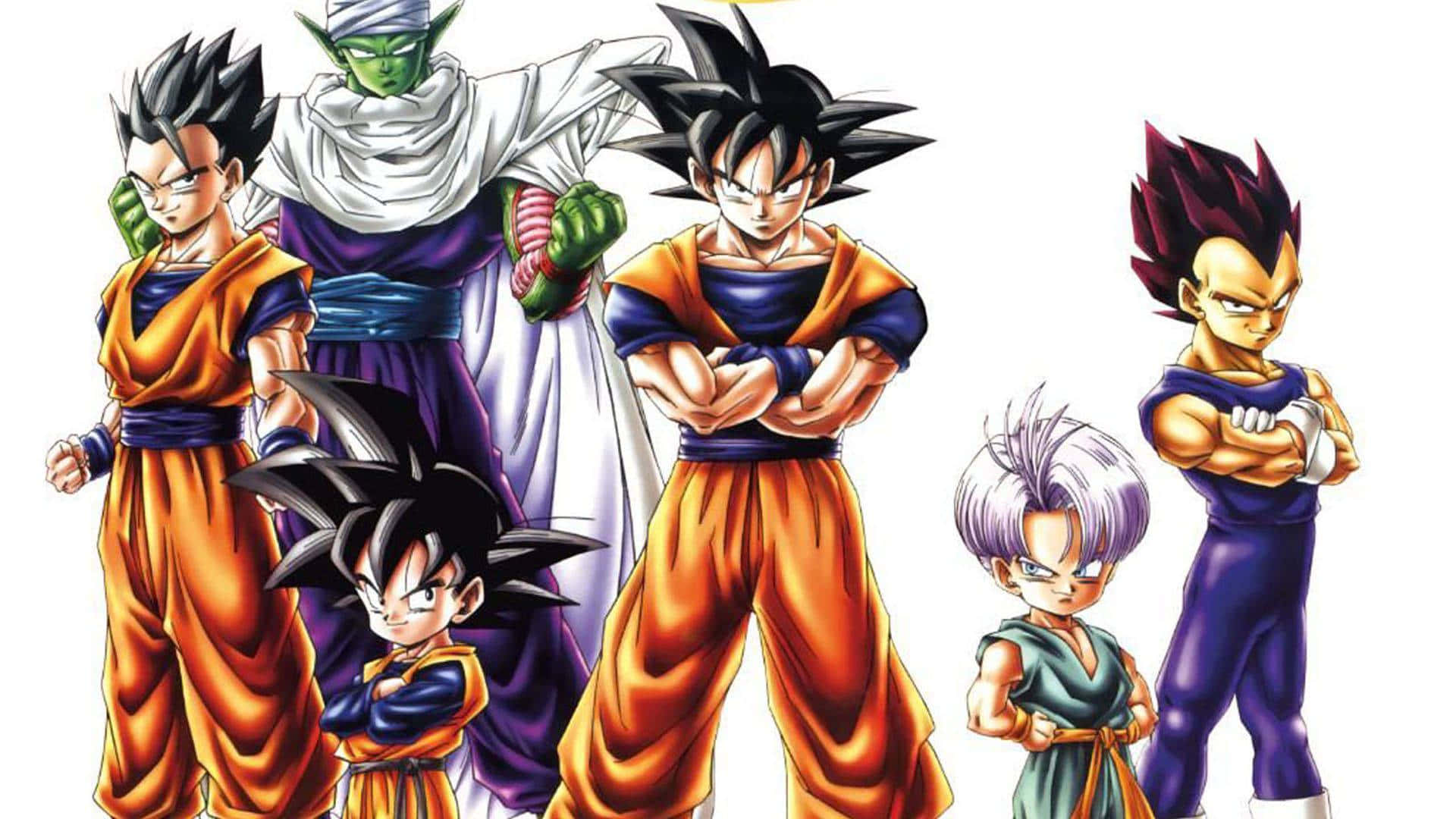 Iconic Dragon Ball Z Characters Assemble Wallpaper