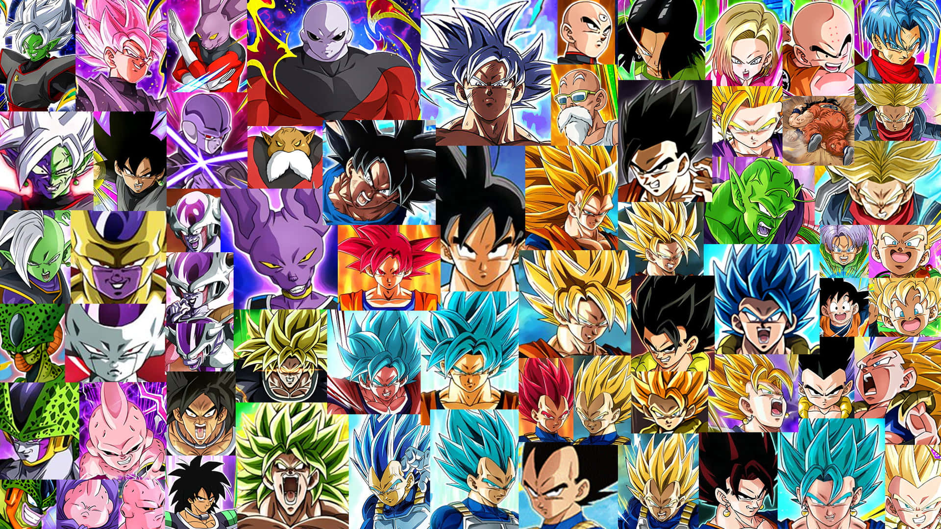 Epic Dragon Ball Z Character Collage Wallpaper