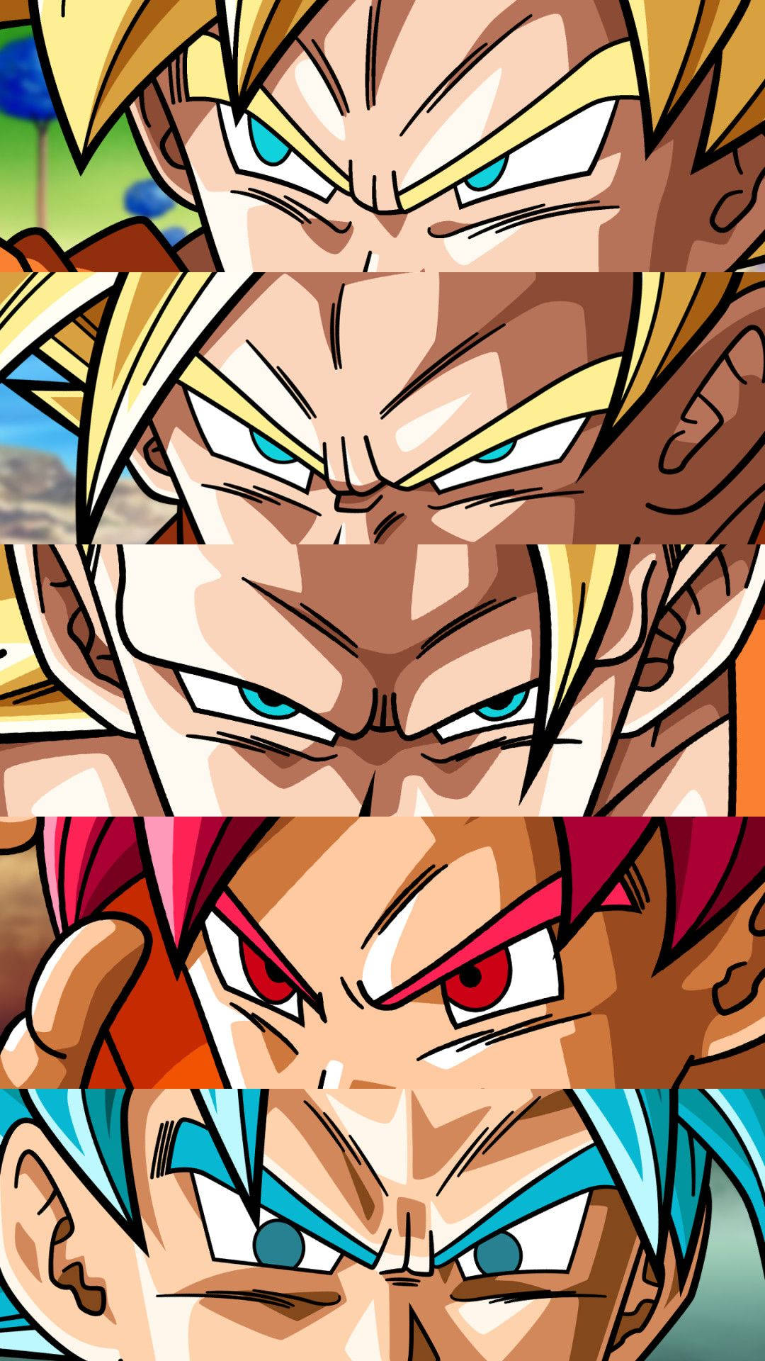 Drage Ball Z-karakterer og Son Goku iPhone 8 Plus Tapet Wallpaper