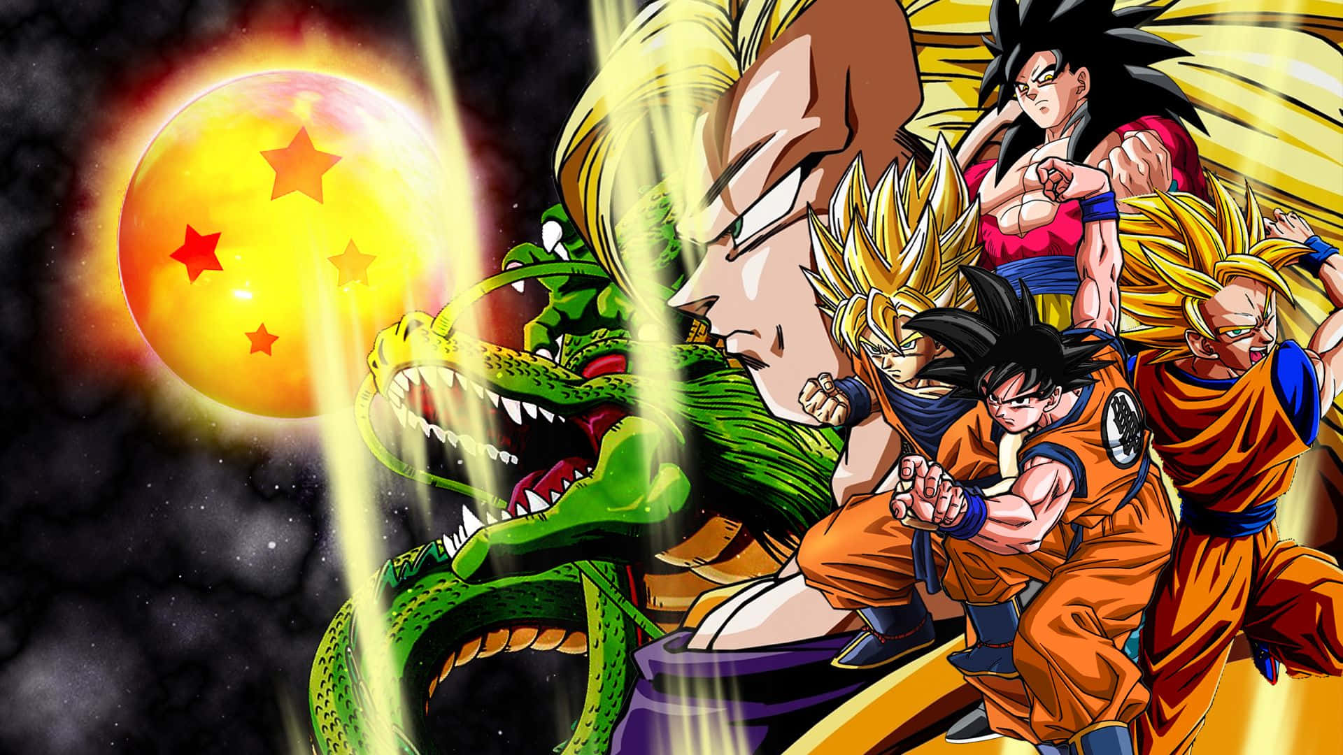 Dragon Ball Z Goku Transformations Wallpaper