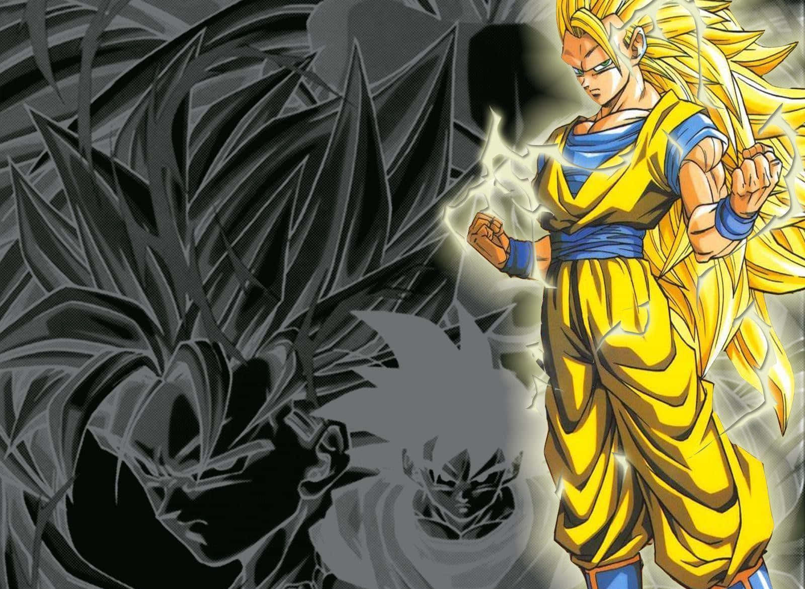 Download Dragon Ball Z Goku In Super Saiyan 3 Form Wallpaper | Wallpapers .com