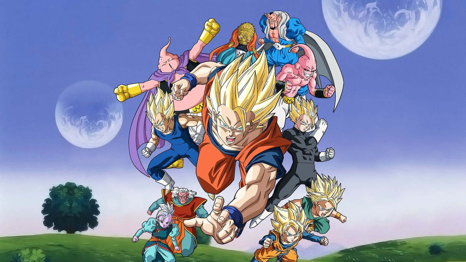 Goku Powers Up To Defeat His Enemies In Dragon Ball Z Kai Wallpaper
