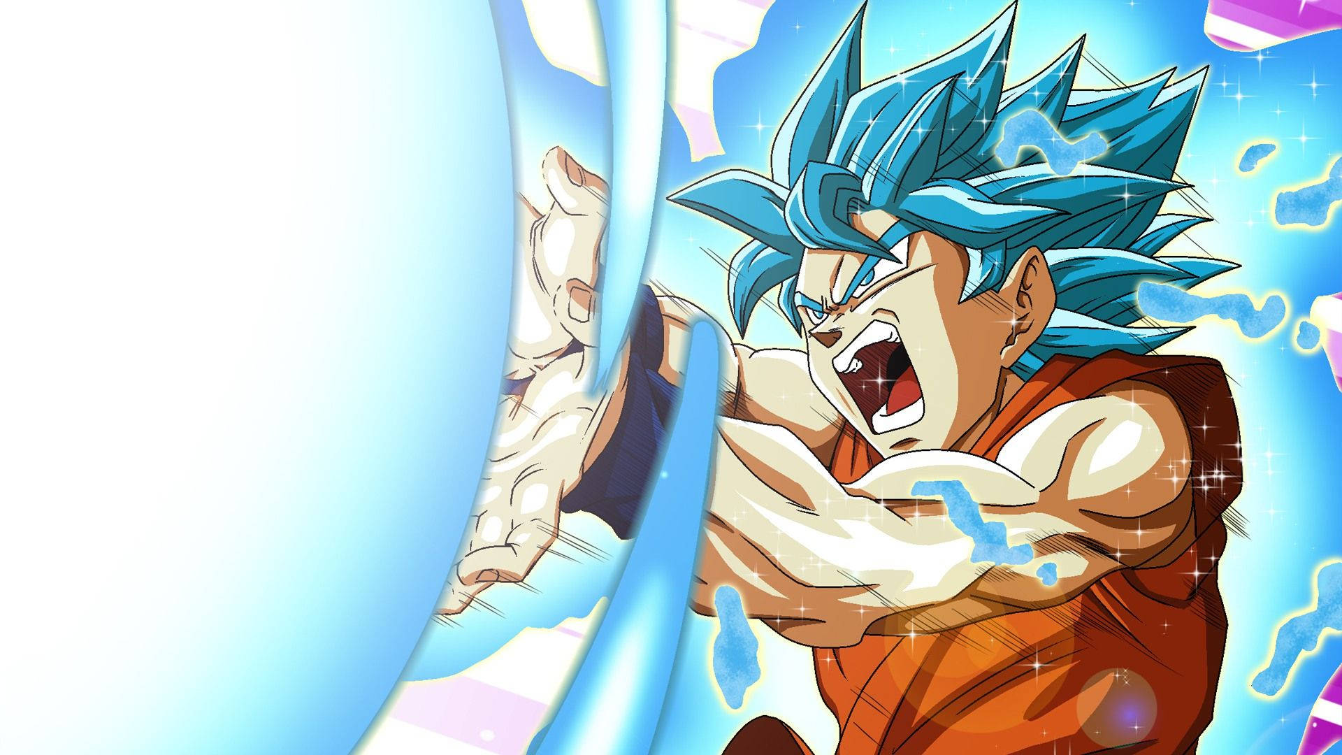 Goku powering up a Kamehameha! Wallpaper