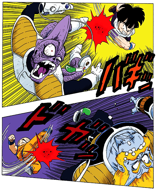 Download Dragon Ball Z Krillinand Frieza Action Scene | Wallpapers.com