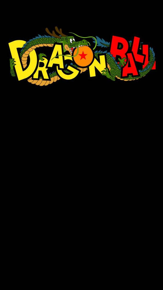 Bildpå Dragon Ball Z-logotypen Med Draken. Wallpaper