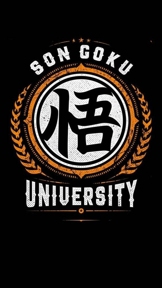 Dragonball Z-logotypen Goku University. Wallpaper