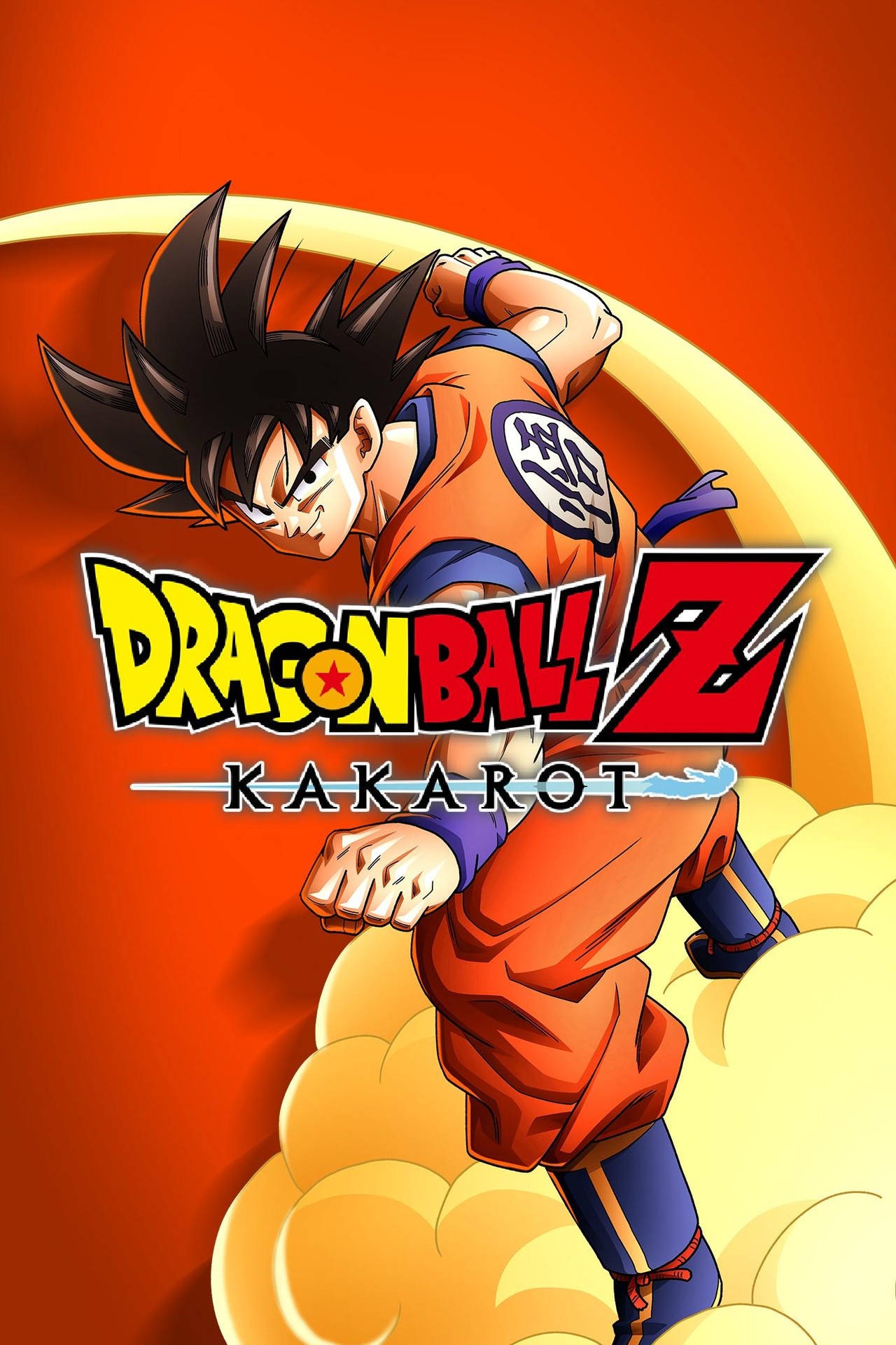 Dragonball Z-logotyp Goku Attack Wallpaper