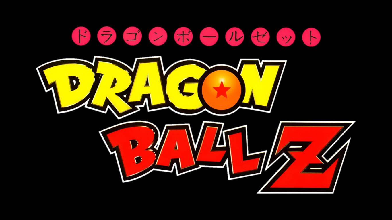 Logoen fra Dragon Ball Z vises i midten Wallpaper