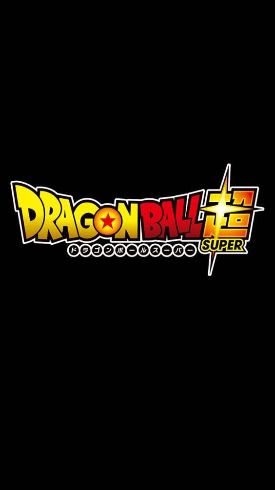 Dekalmobiltelefonbakgrund Med Dragon Ball Z Logotyp. Wallpaper