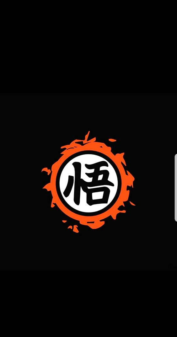 Orange Dragon Ball Z Logo Black Wallpaper