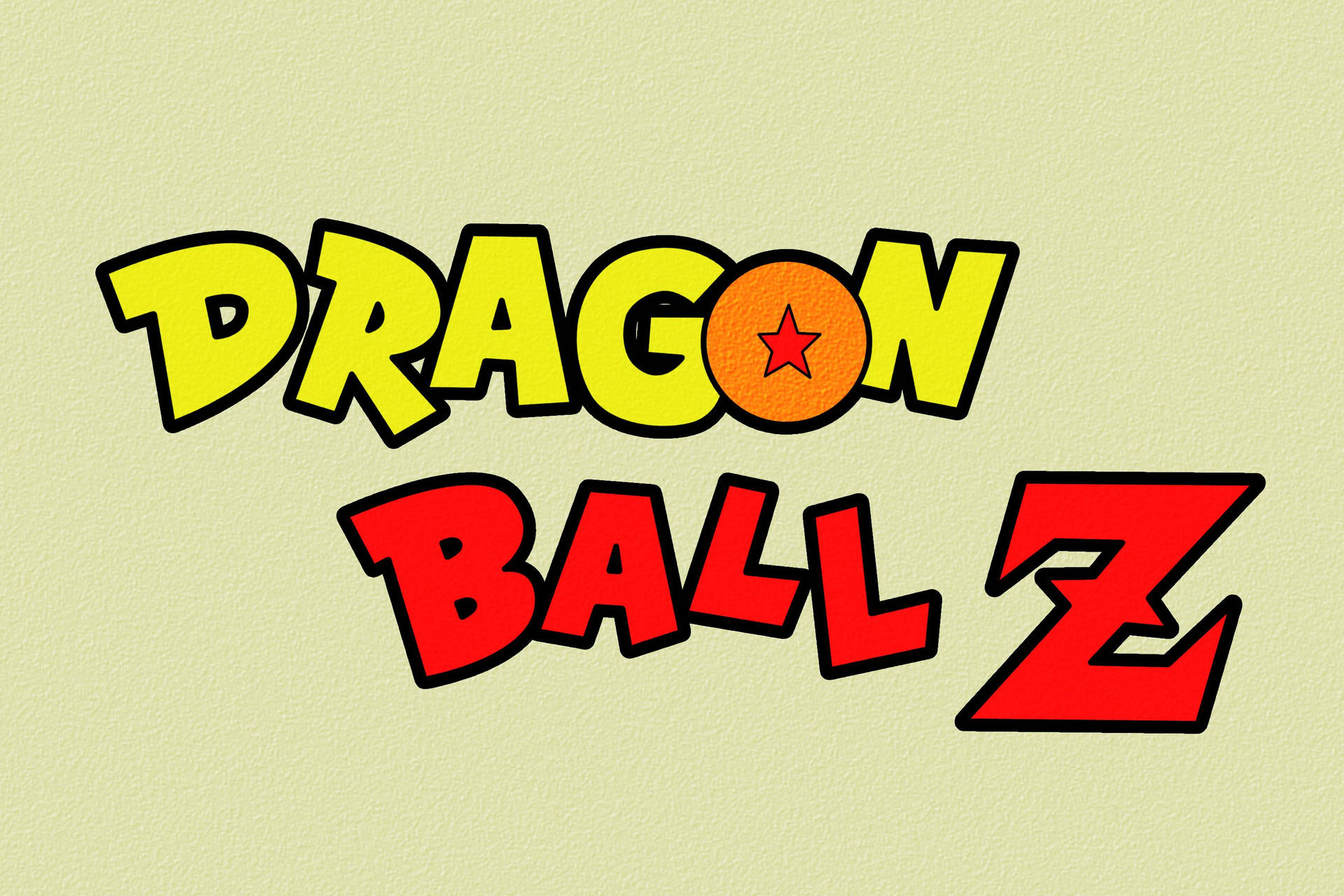 Dragonball Z-logotypen I Gult. Wallpaper