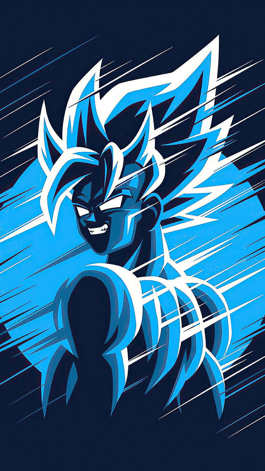 Imagende Goku En Azul Y Negro De Dragon Ball Z