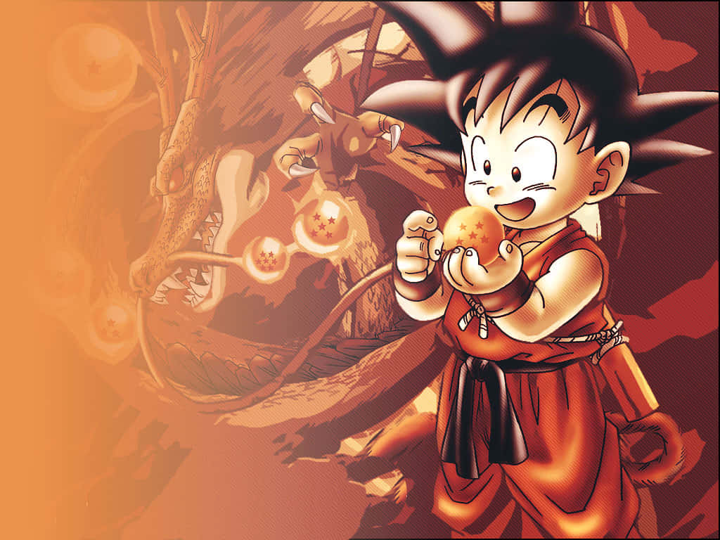 Dragonball Z Billede Af Den Unge Goku.