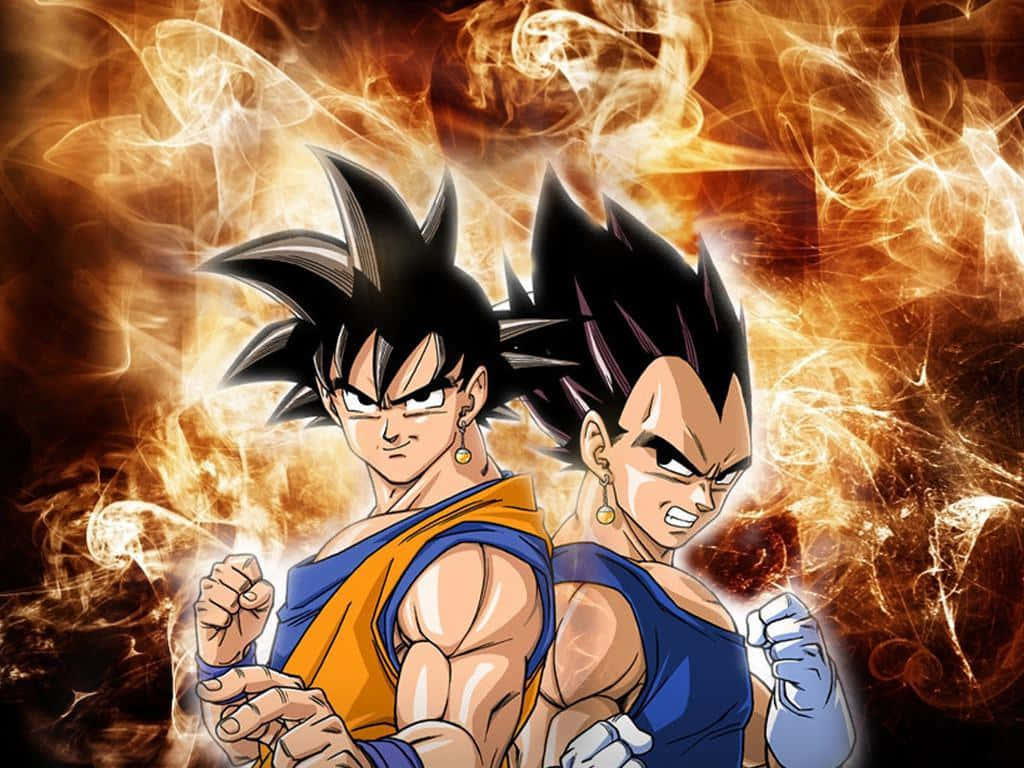 Immaginedi Dragon Ball Z Con Goku E Vegeta Sorridenti