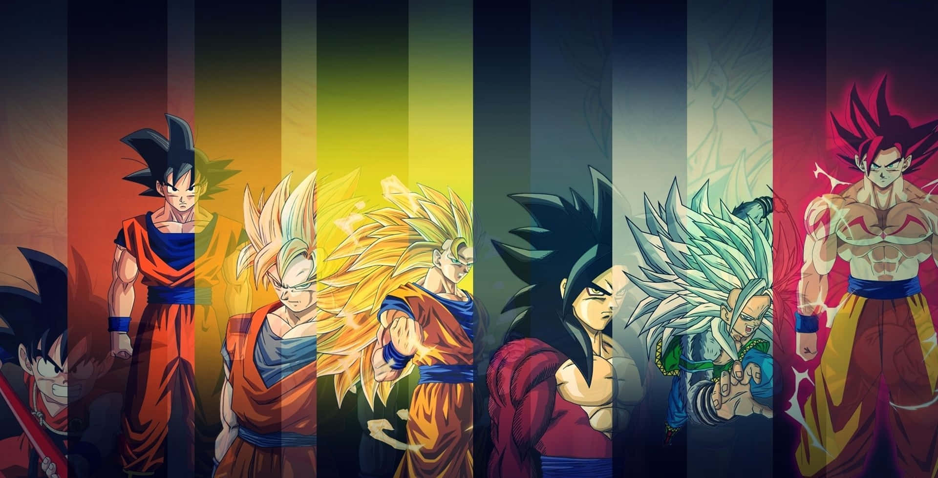 Colorful Son Goku Dragon Ball Z Picture