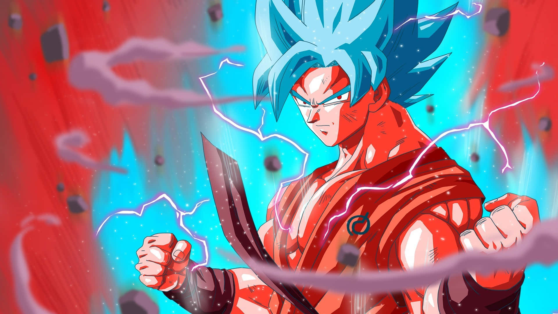 Goku forvandler sig til Super Saiyan 4 Wallpaper