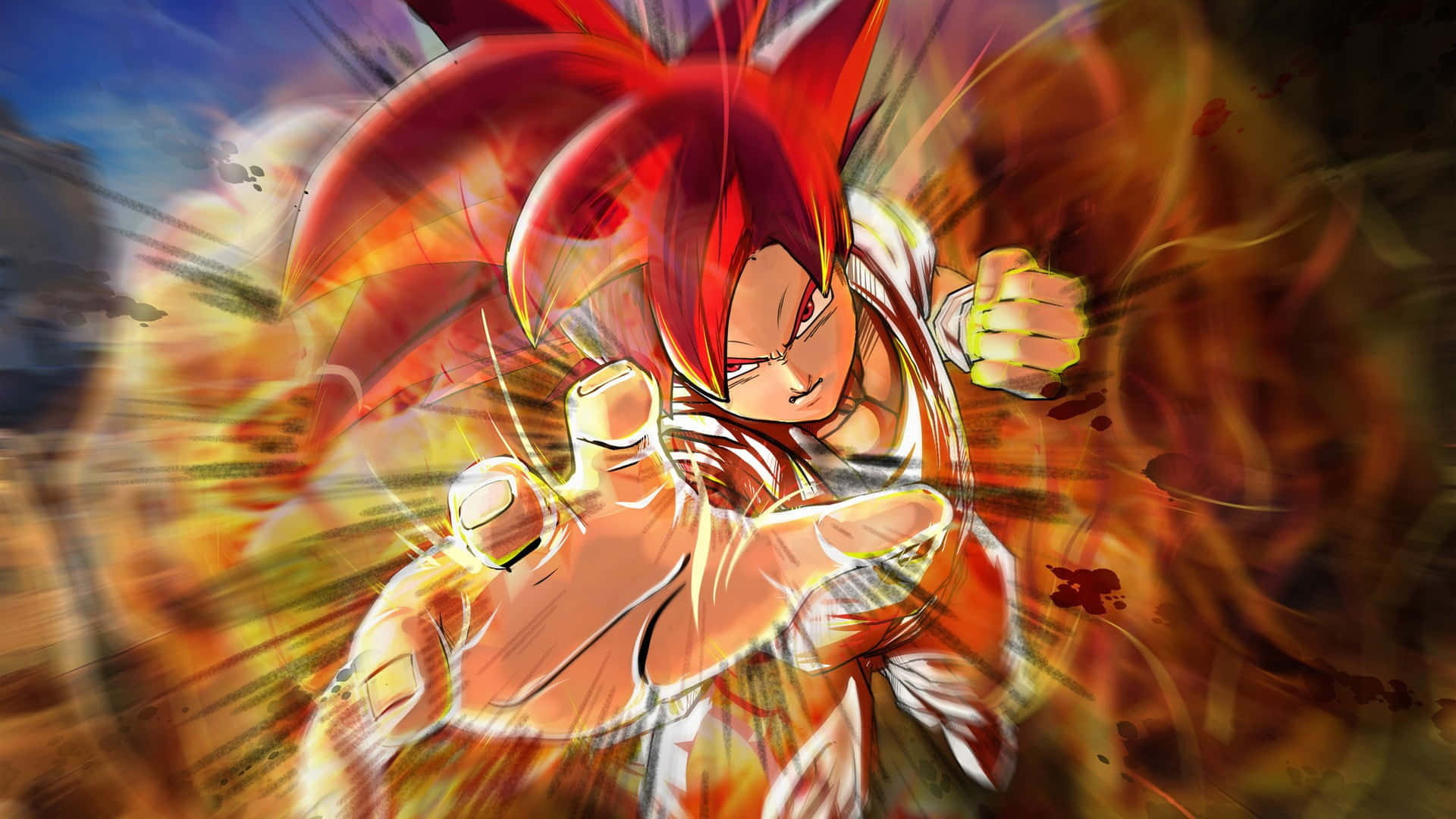 Dragon Ball Z Super Saiyan Goku Punch Wallpaper
