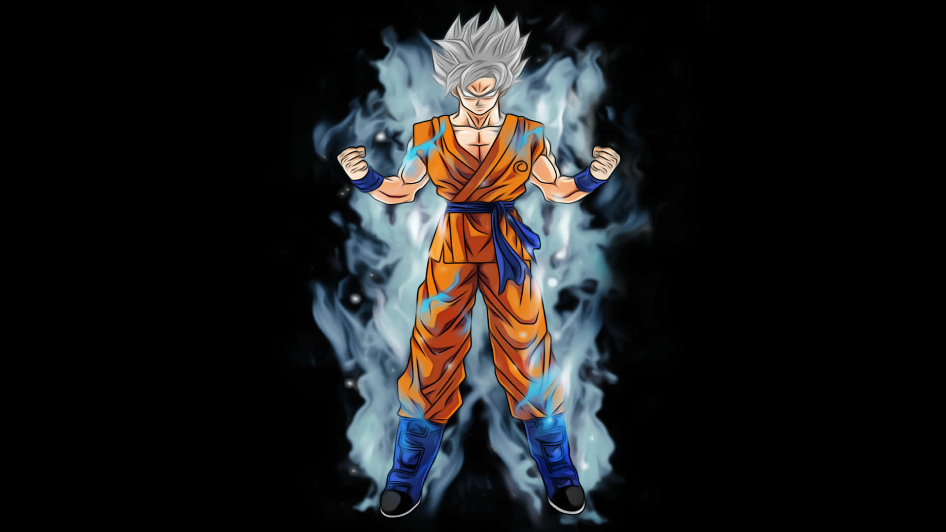 Dragonball Z Super Saiyan Goku Rodeado De Humo. Fondo de pantalla