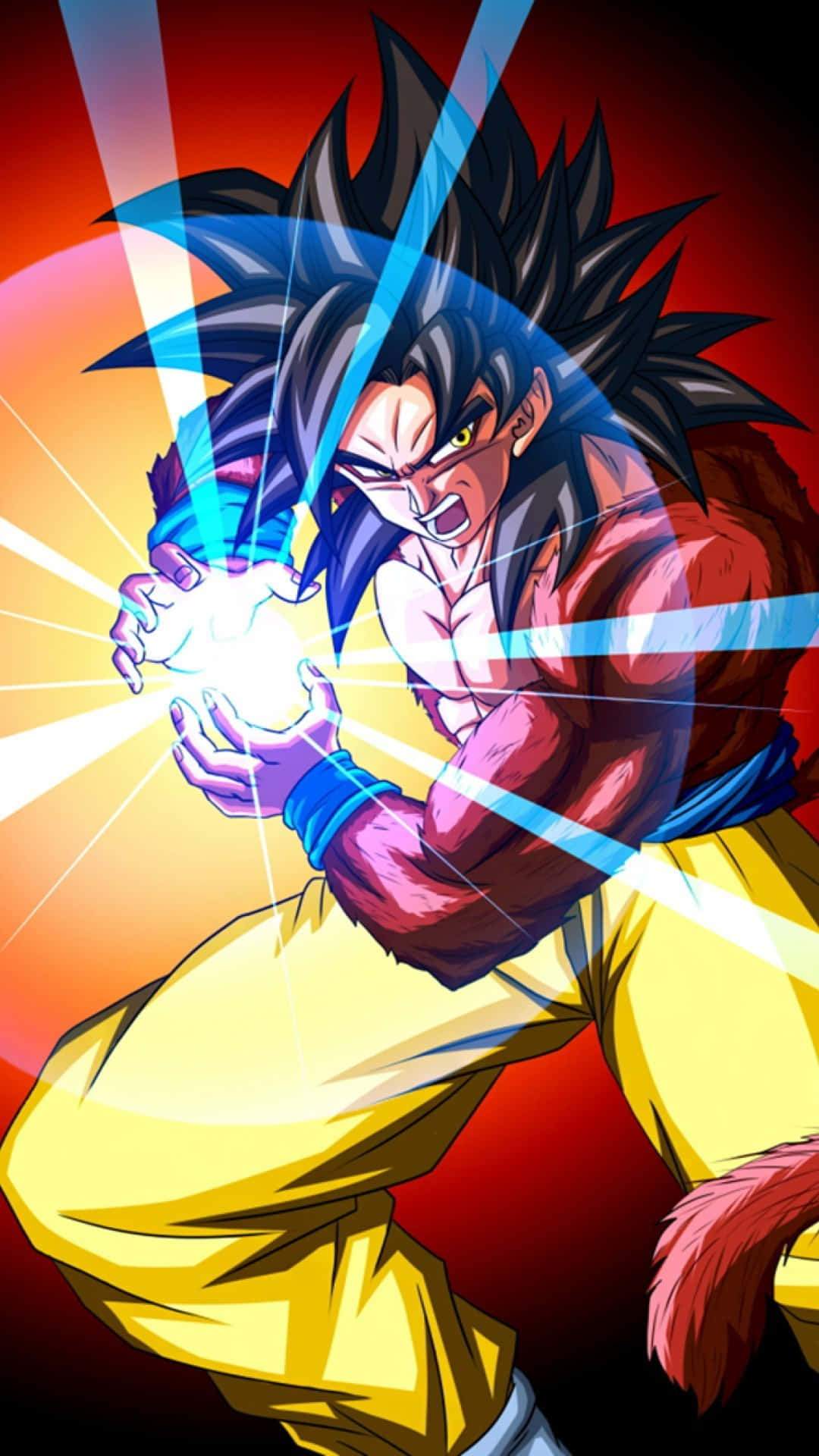 Dragonball Z Super Saiyan Goku Exibindo Suas Habilidades. Papel de Parede
