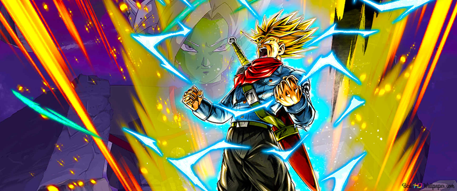 Trunks With His Sword Ready in Dragon Ball Z Wallpaper
