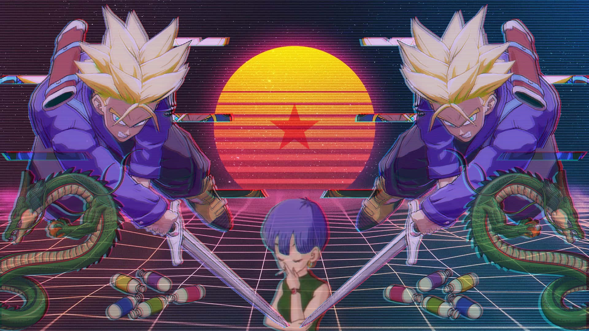 Trunks Defeating Frieza in Dragon Ball Z Wallpaper