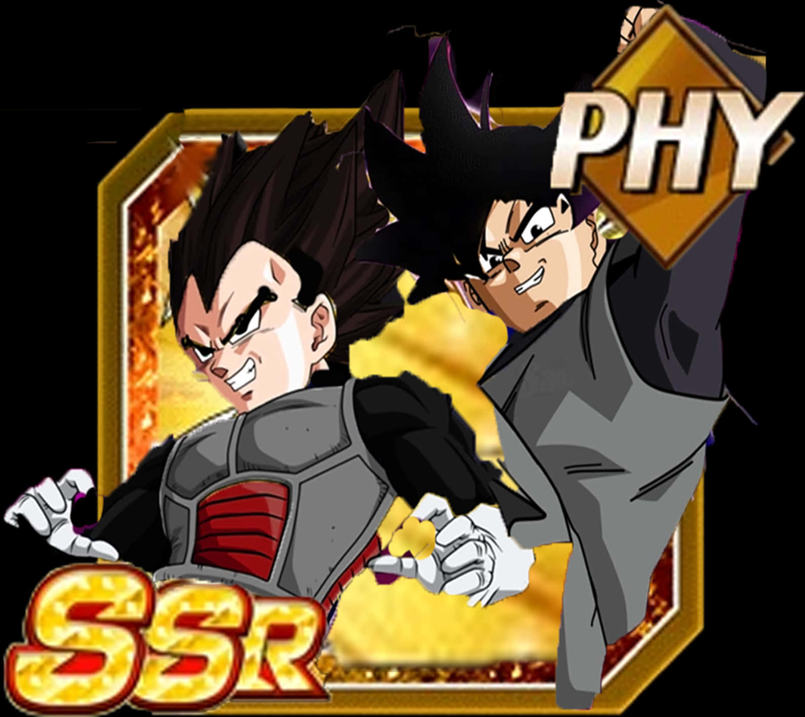 Dragon_ Ball_ Z_ Vegeta_ S S R_ P H Y_ Card_ Art PNG