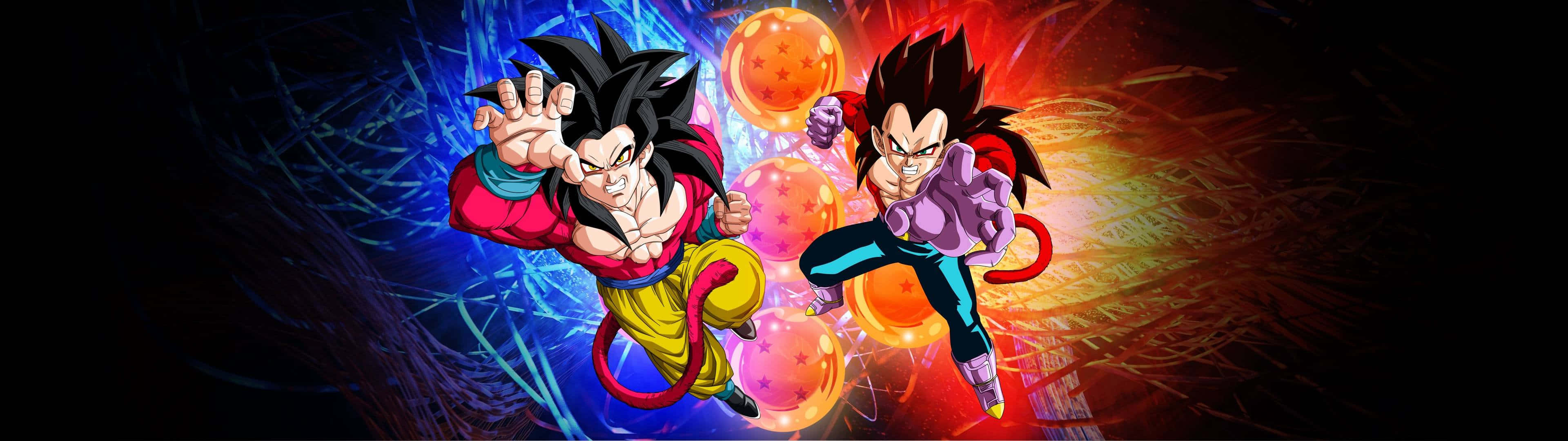 Dragon Balls Vegeta And Goku 3840x1080 Anime Picture