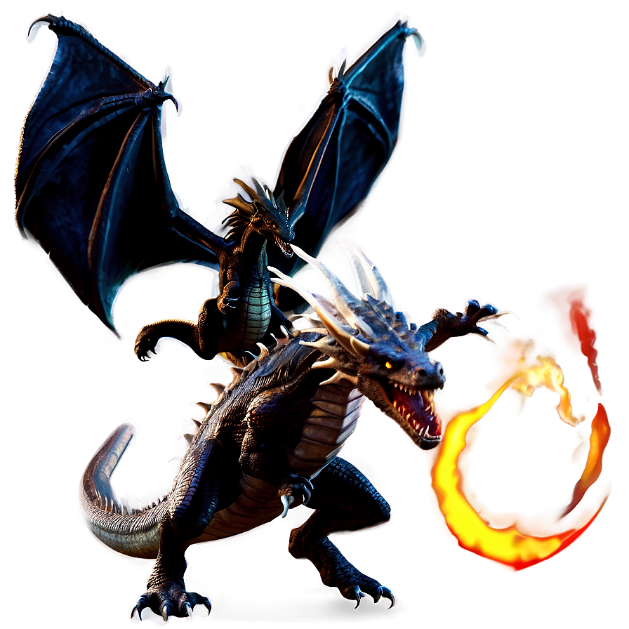 Dragon Battle Scene Png Cij60 PNG