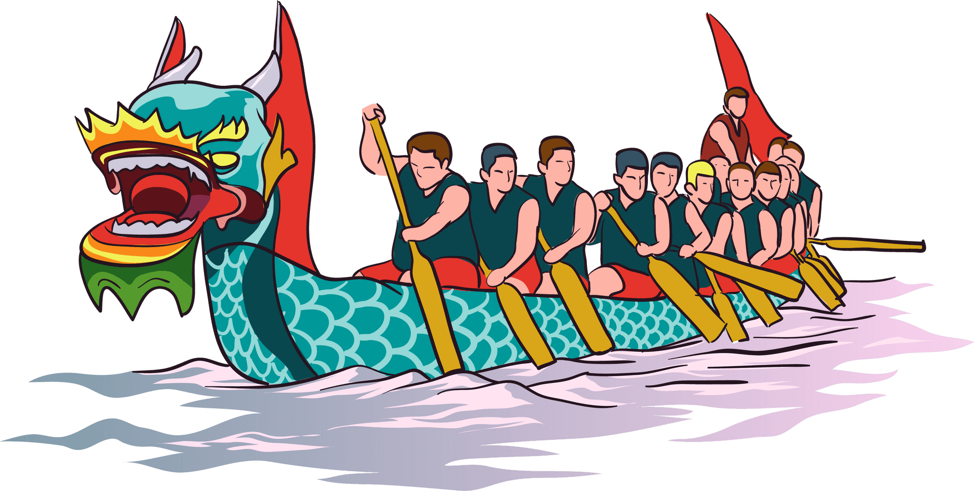 Dragon Boat Race Festival Illustration PNG