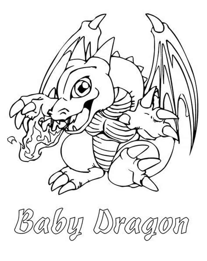 Colorful Dragon Coloring Picture