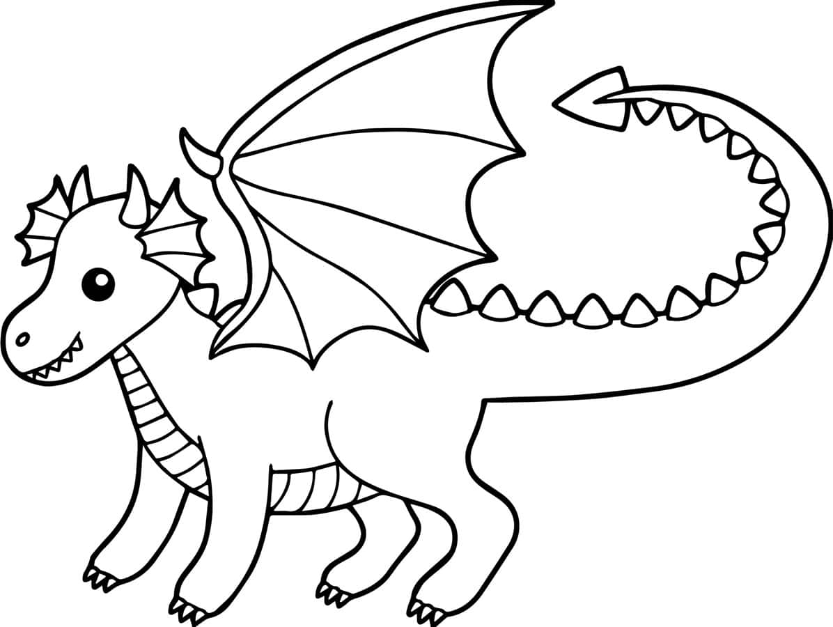This majestic dragon can take over any coloring page!