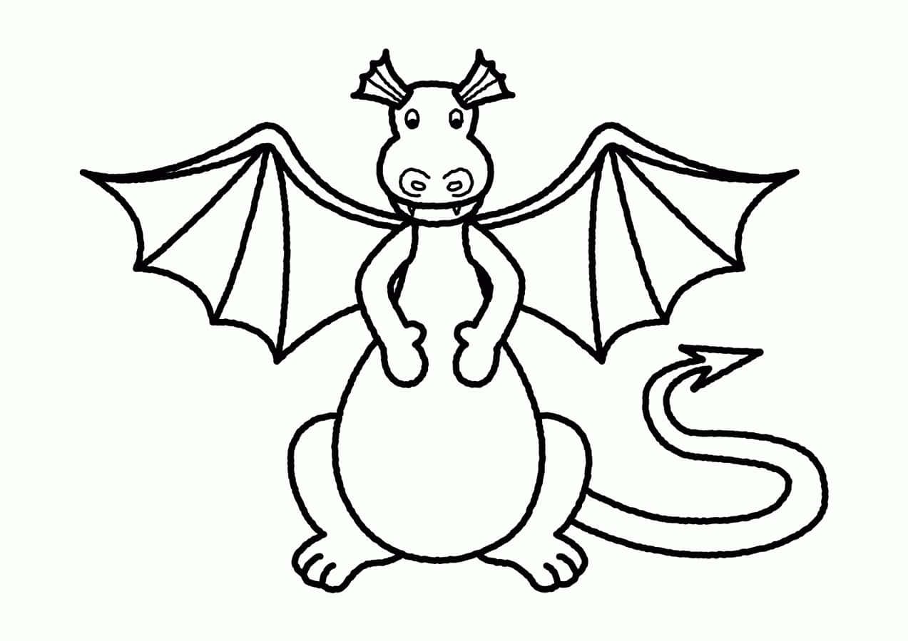 Colorful and Fun Dragon Coloring Picture