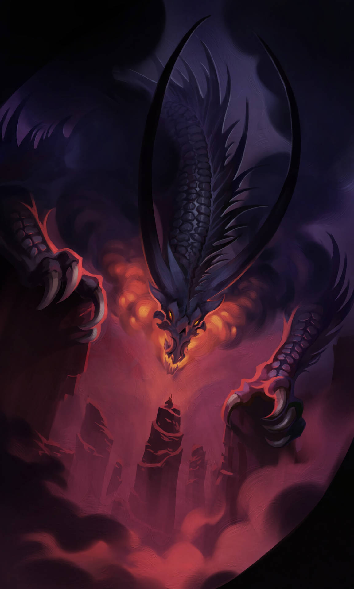 Elegant Dragon Fantasy Vector Art Wallpaper