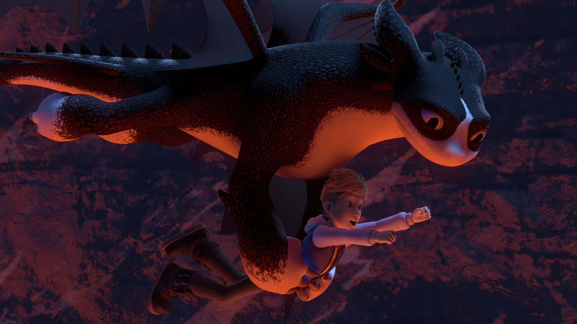 Dragon From How To Train Your Dragon The Hidden World Carrying Child Wallpaper