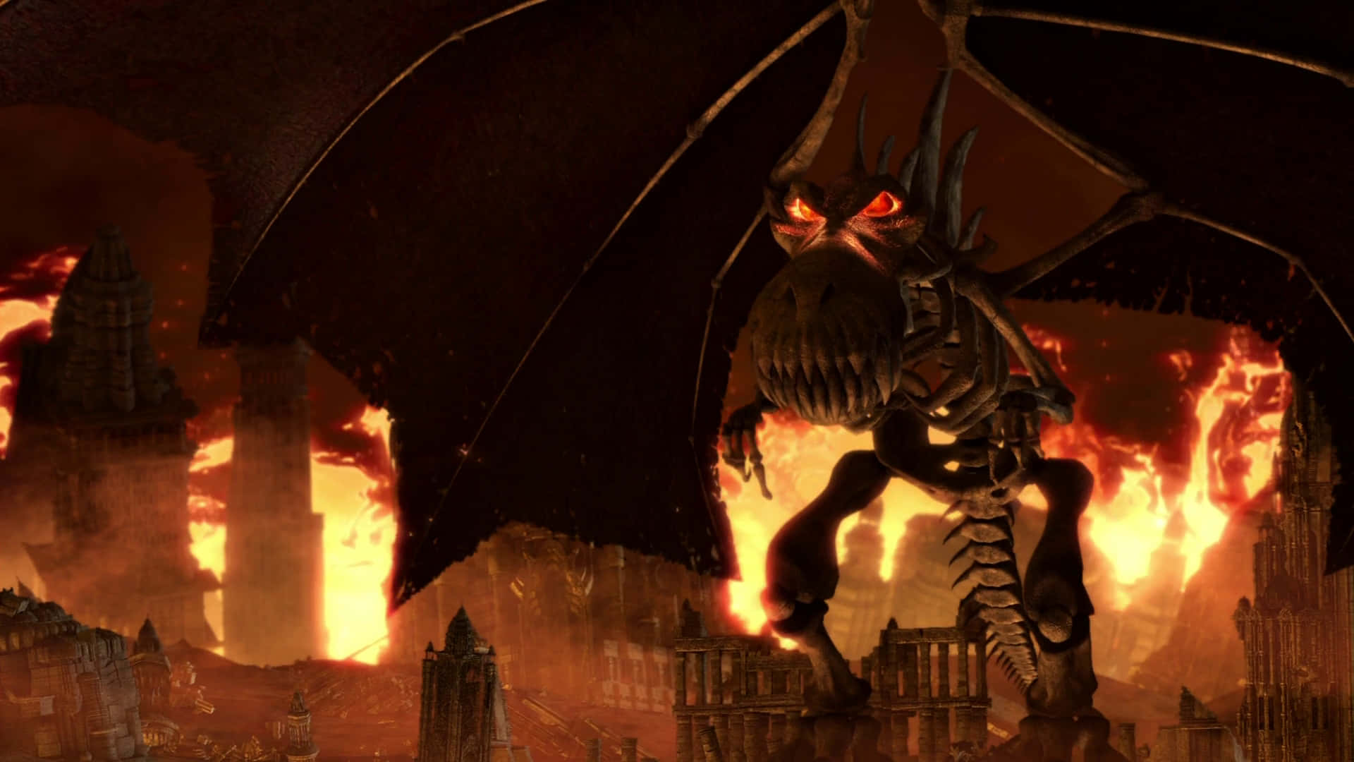 Dragon Hunters World Eater And Burning City Wallpaper