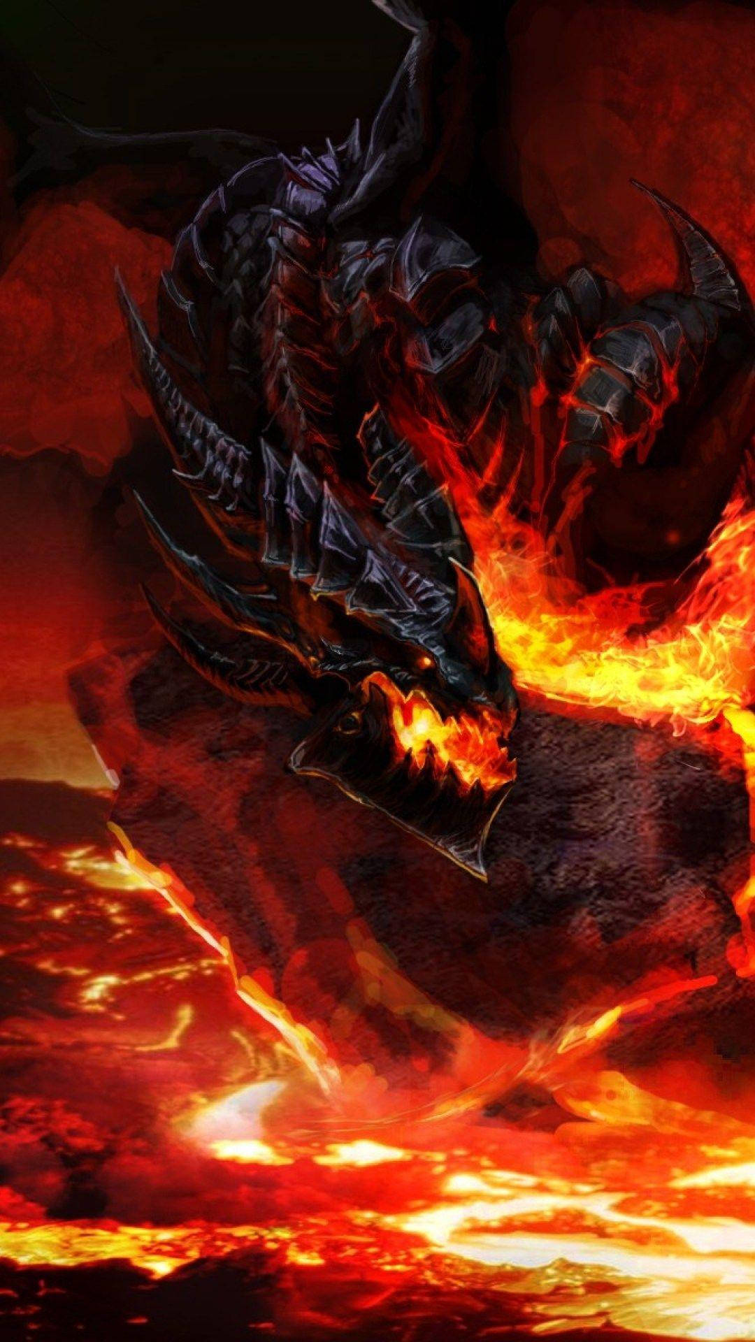 Dragon In Fire For Iphone Screens