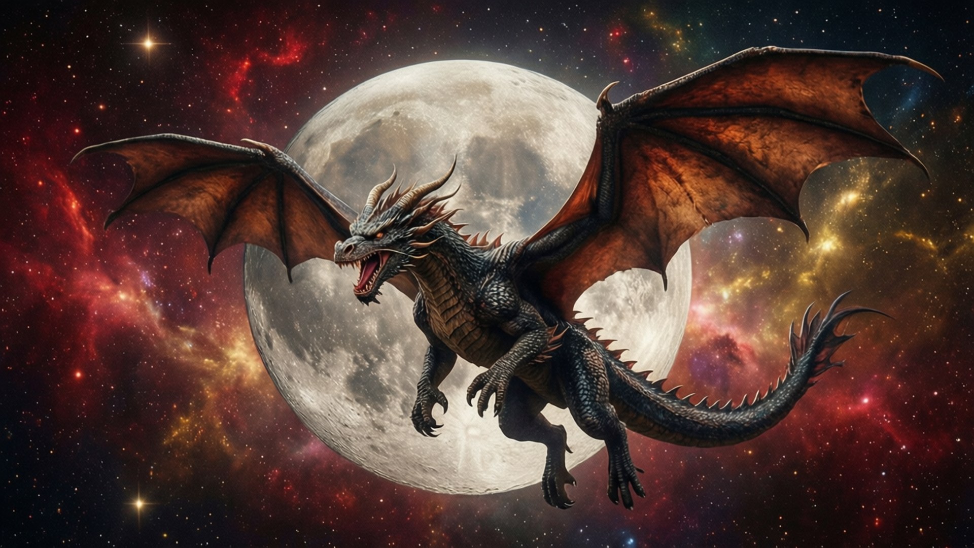 Dragon Moon Eclipse Fonds d'écran