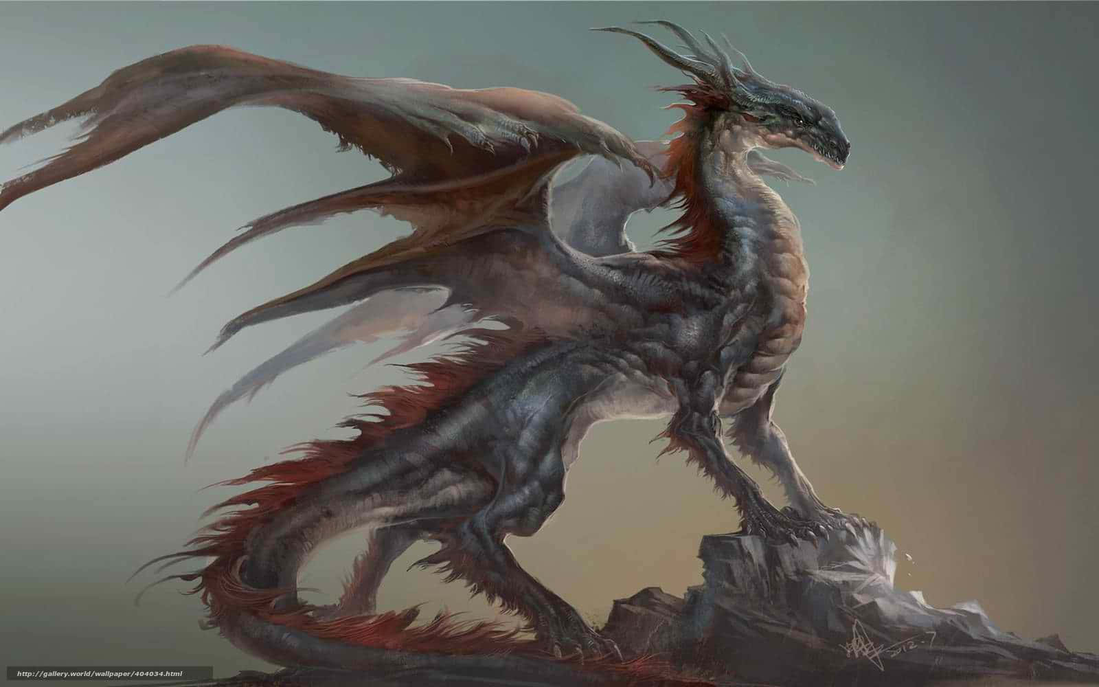 "A majestic dragon profile"