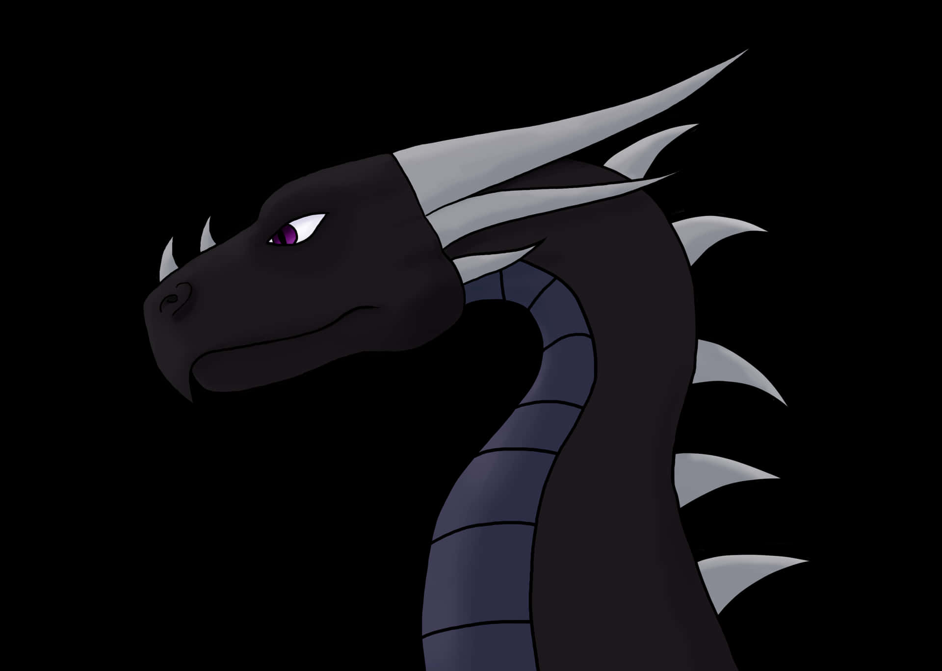 An ebony dragon, keeping watch from its high vantage