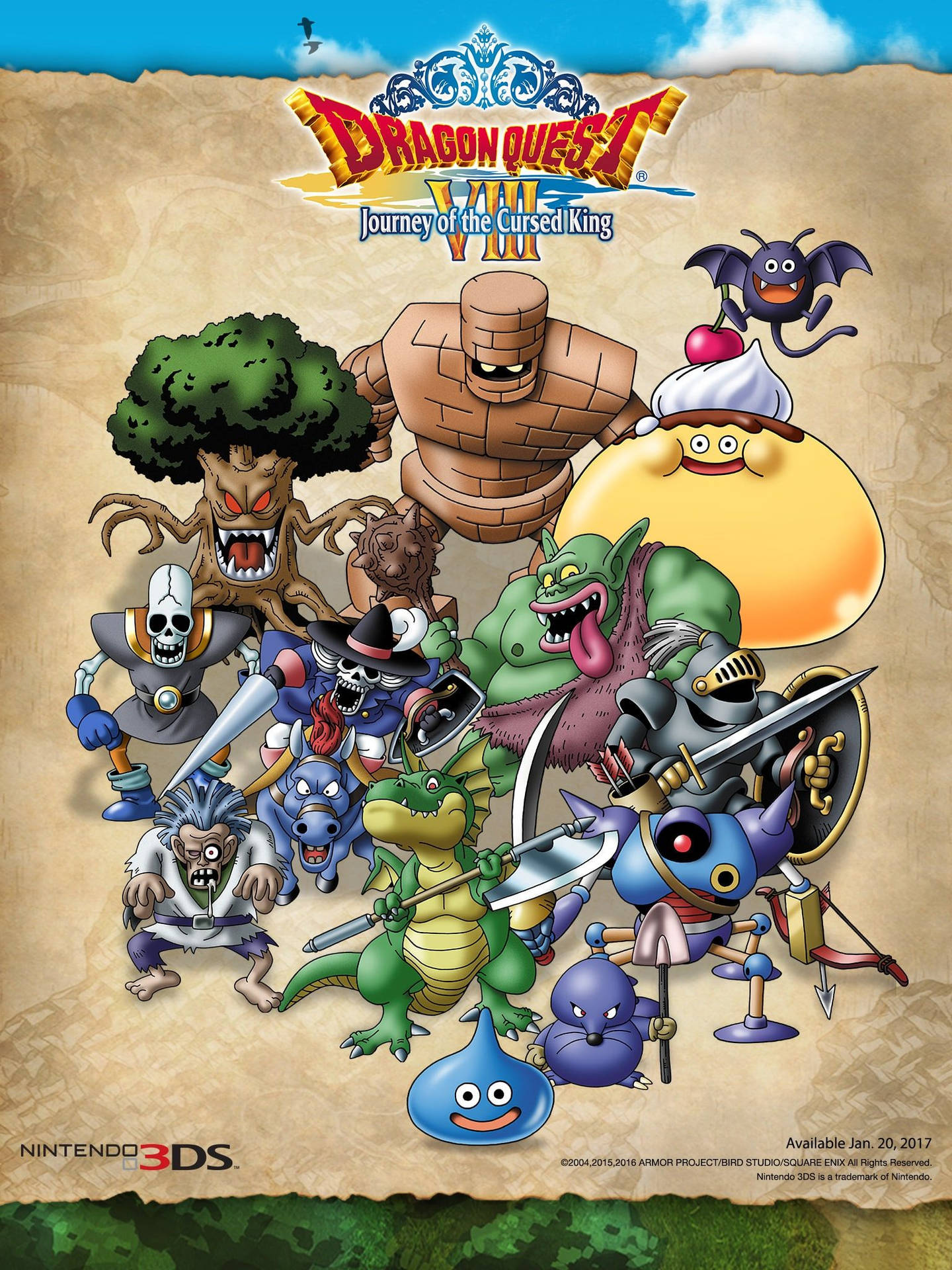 Nyd verden af ​​Dragon Quest på din Iphone. Wallpaper