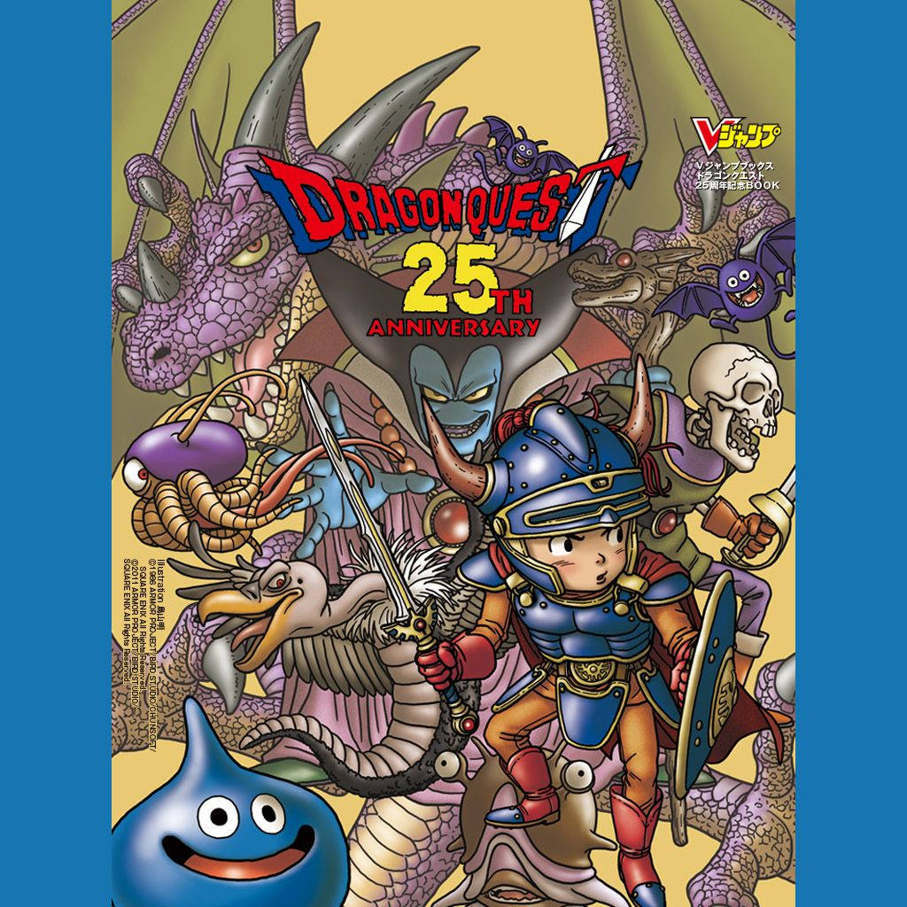 Ungiocatore Si Immerge Nel Mondo Di Dragon Quest Sul Loro Iphone Sfondo