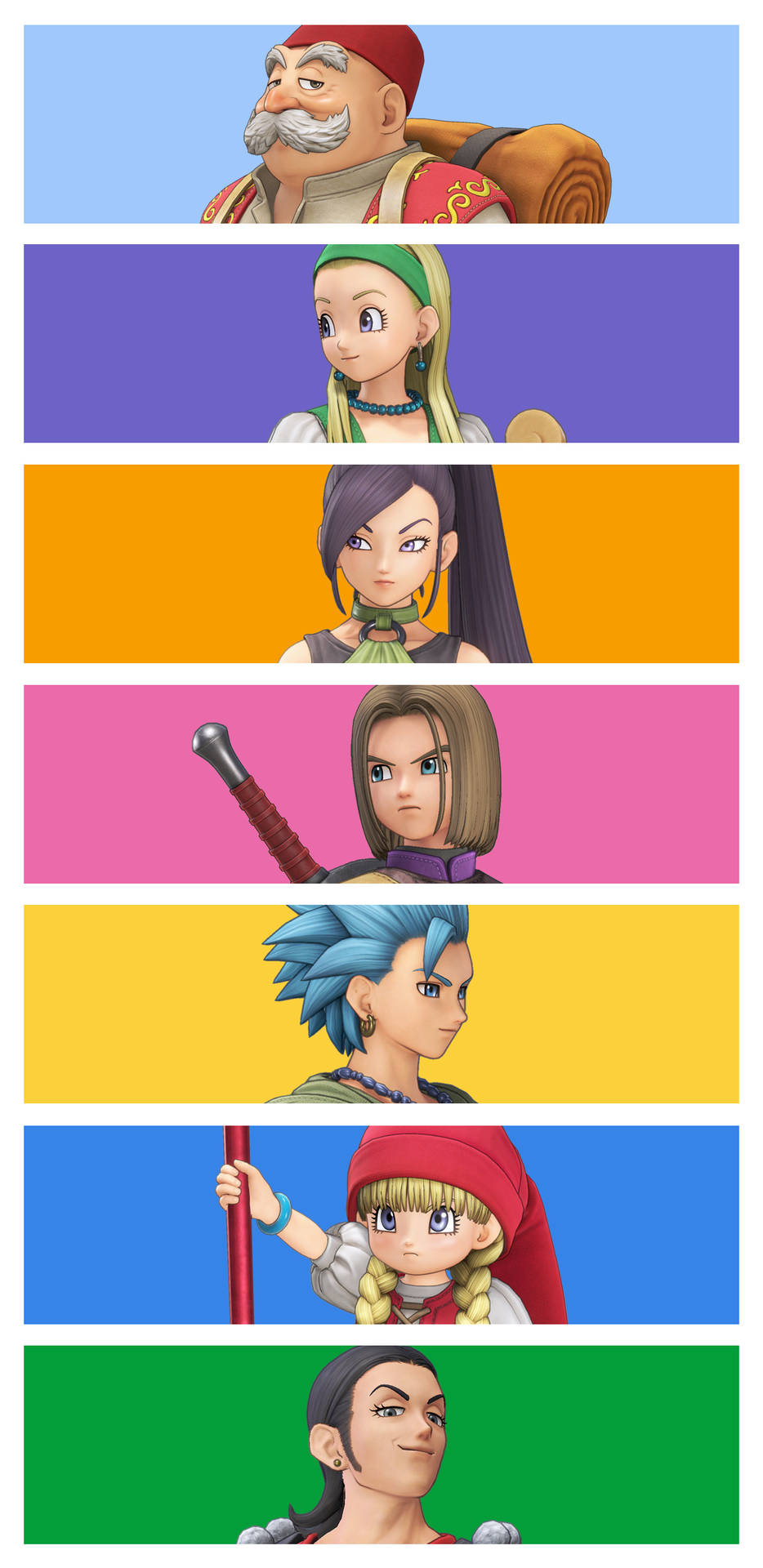 Dragon Quest XI Characters iPhone Wallpaper