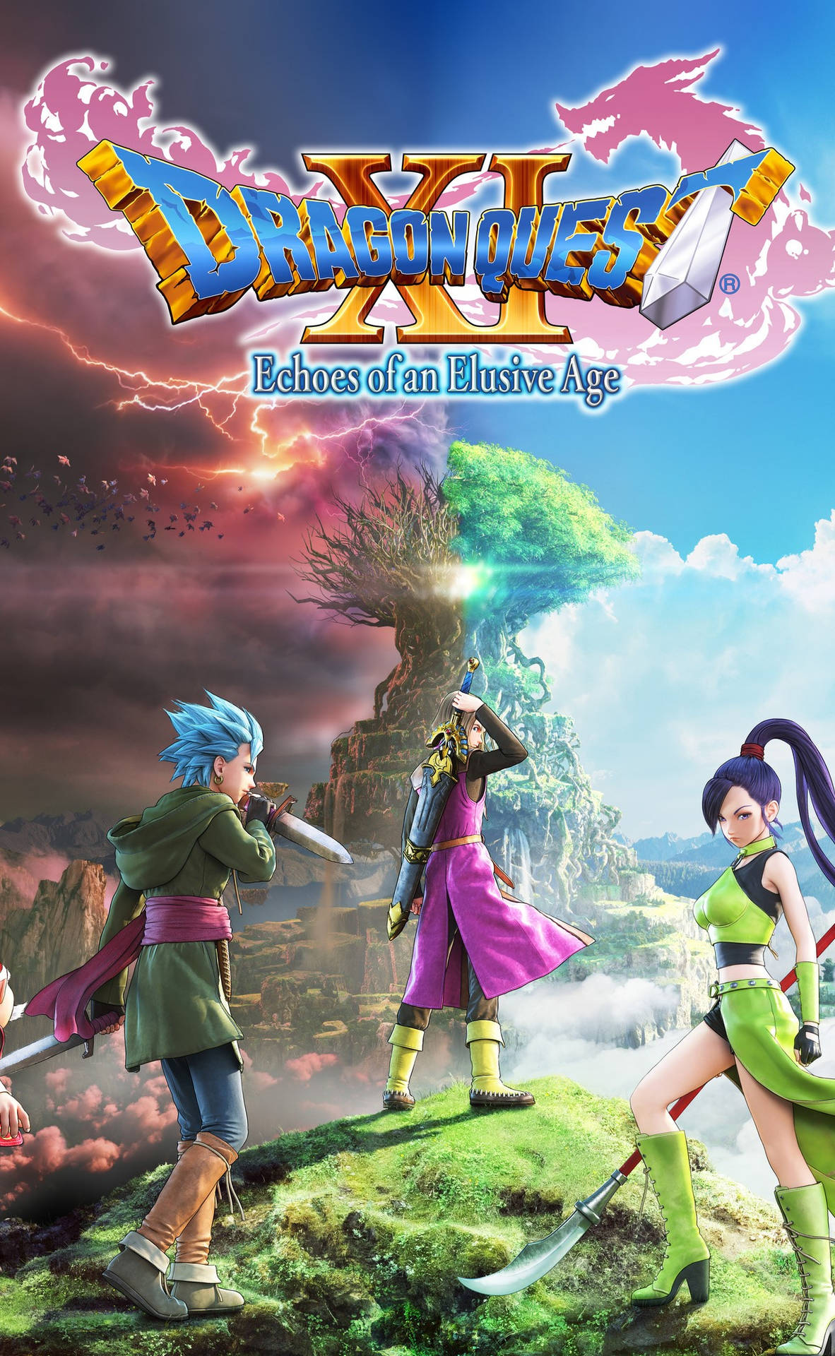 Get ready to embark on a grand RPG adventure with Dragon Quest on your iPhone Wallpaper