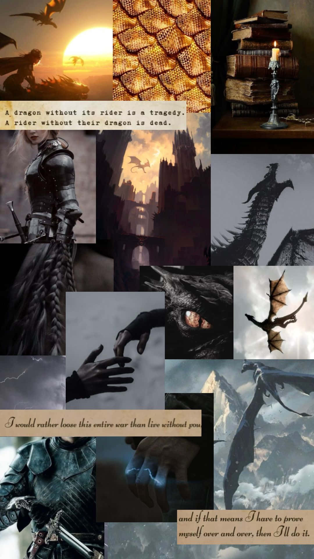 Dragon Rider Bond Collage Wallpaper