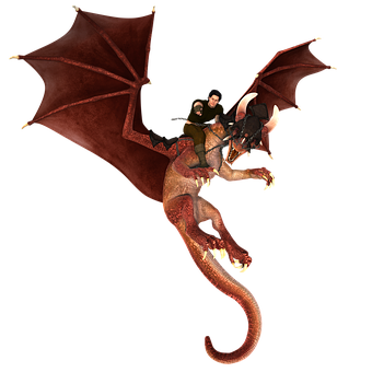 Dragon Ridersin Flight PNG