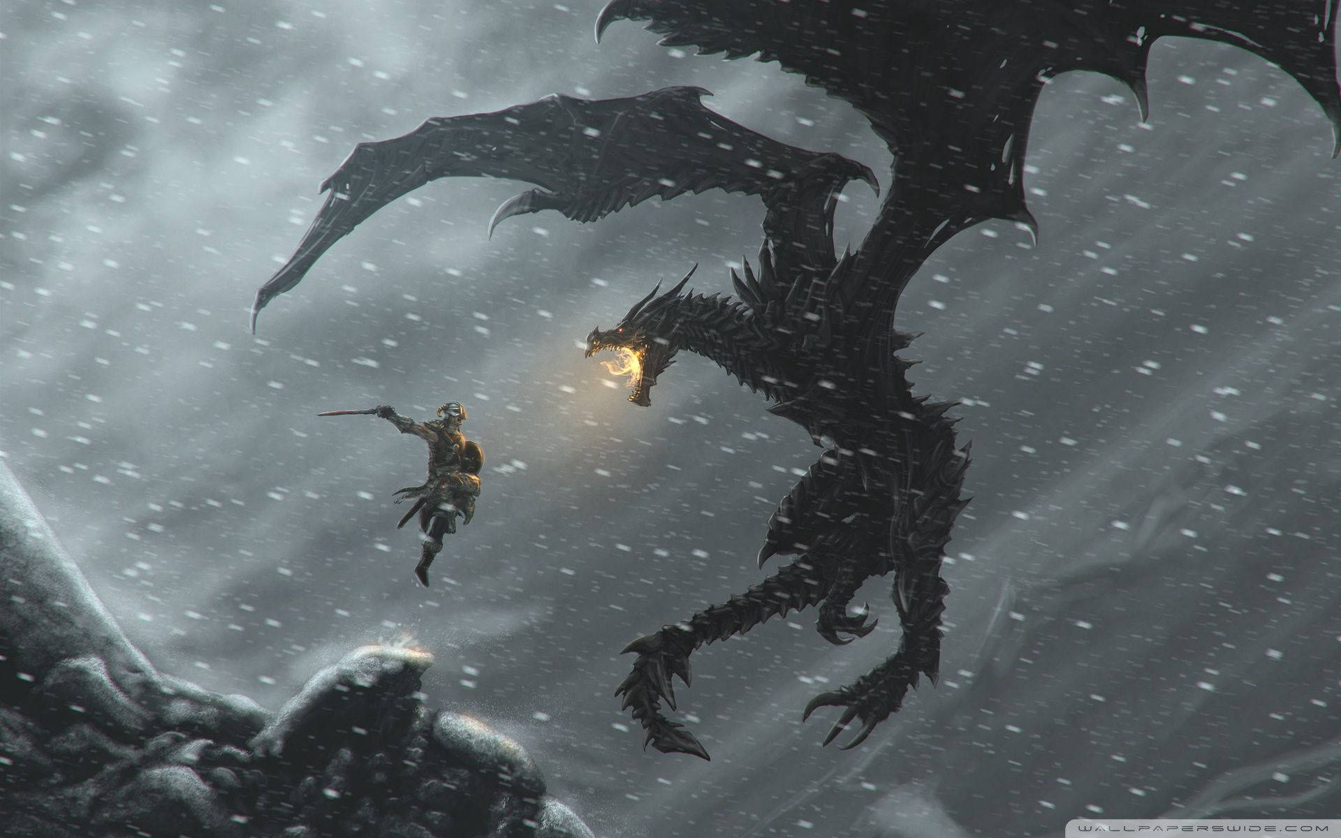 Dragon Vs Dragonborn Elder Scrolls