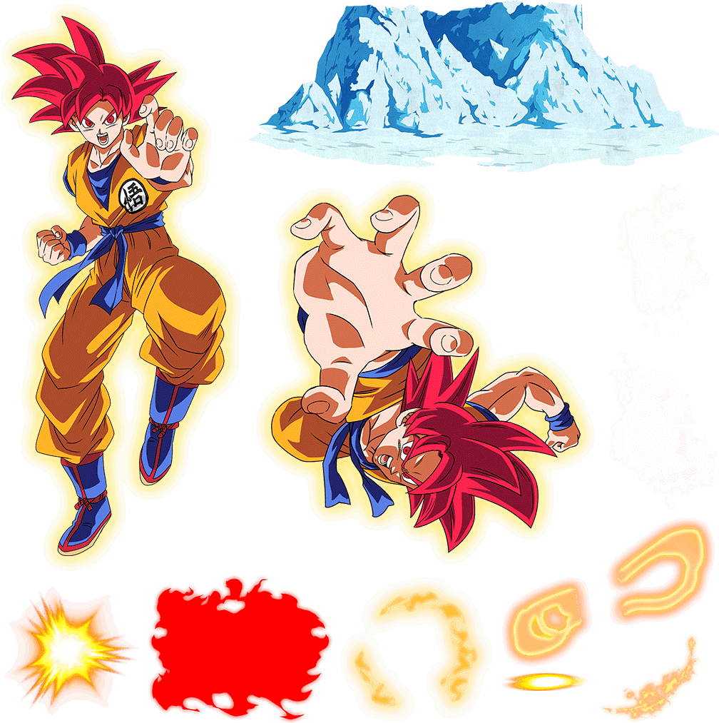 Dragon_ Ball_ Super_ Saiyan_ Stickers_ Collection PNG